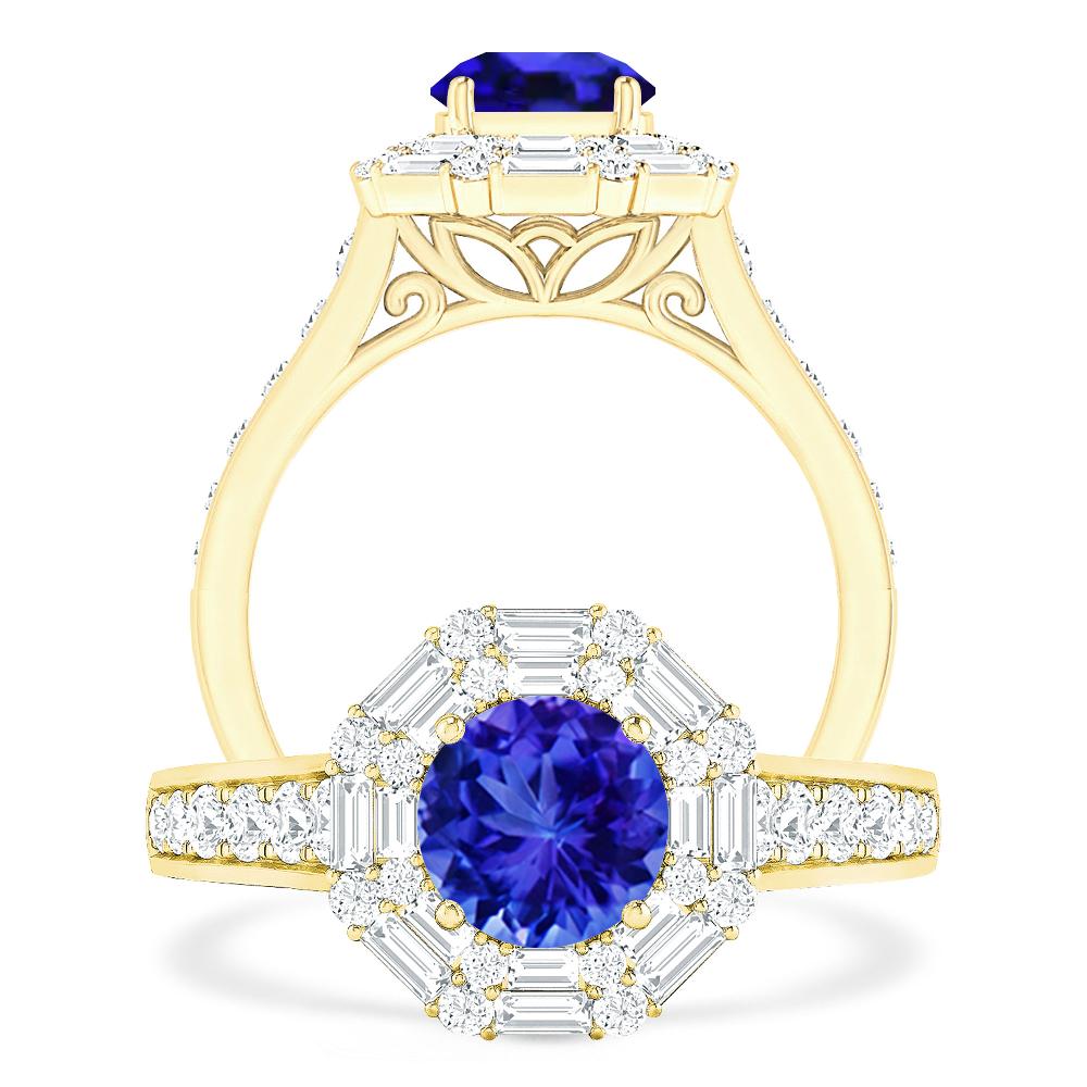 Yellow Gold - Tanzanite