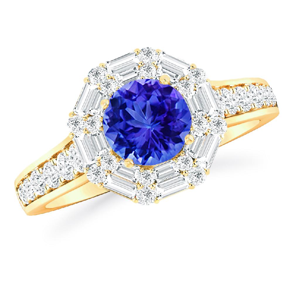 Yellow Gold - Tanzanite