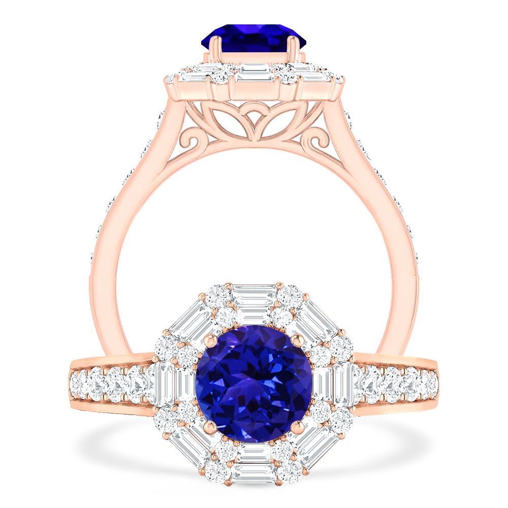 Rose Gold - Tanzanite