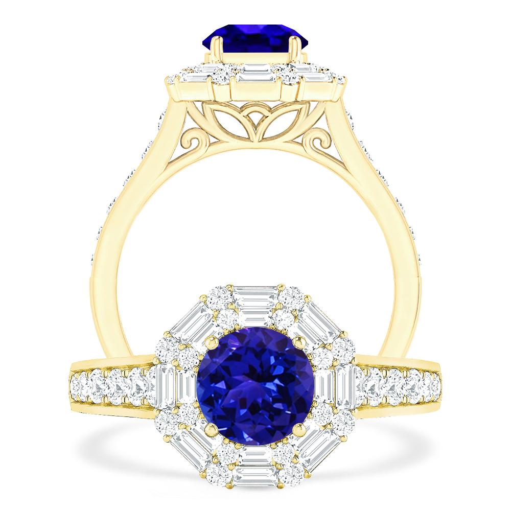 Yellow Gold - Tanzanite