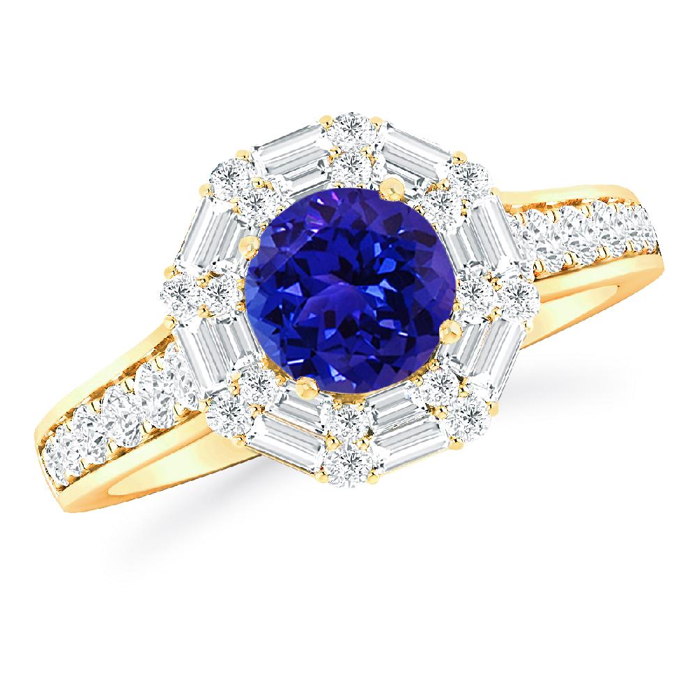 Yellow Gold - Tanzanite