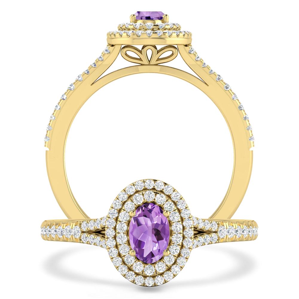 Yellow Gold - Amethyst