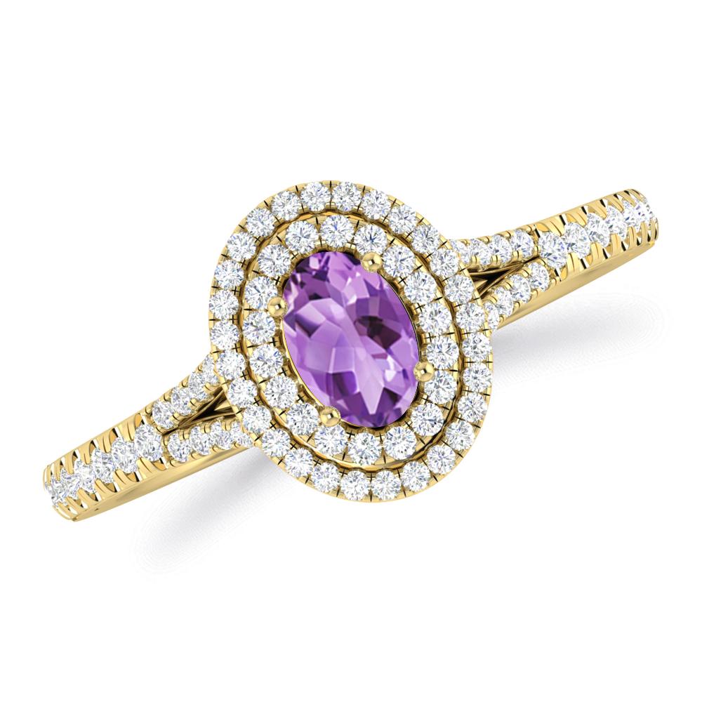 Yellow Gold - Amethyst