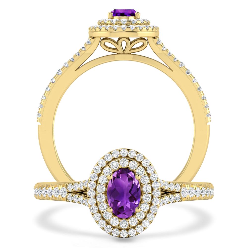 Yellow Gold - Amethyst