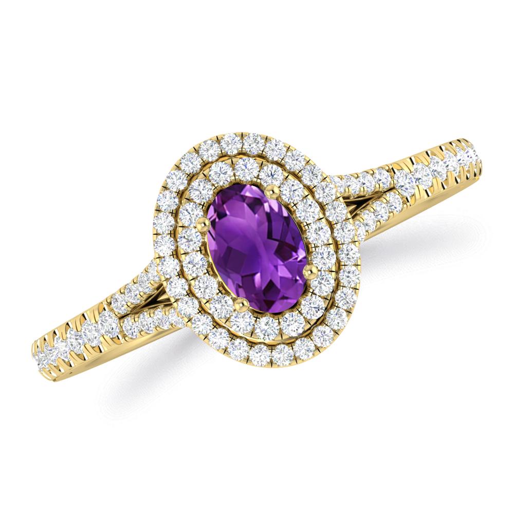 Yellow Gold - Amethyst