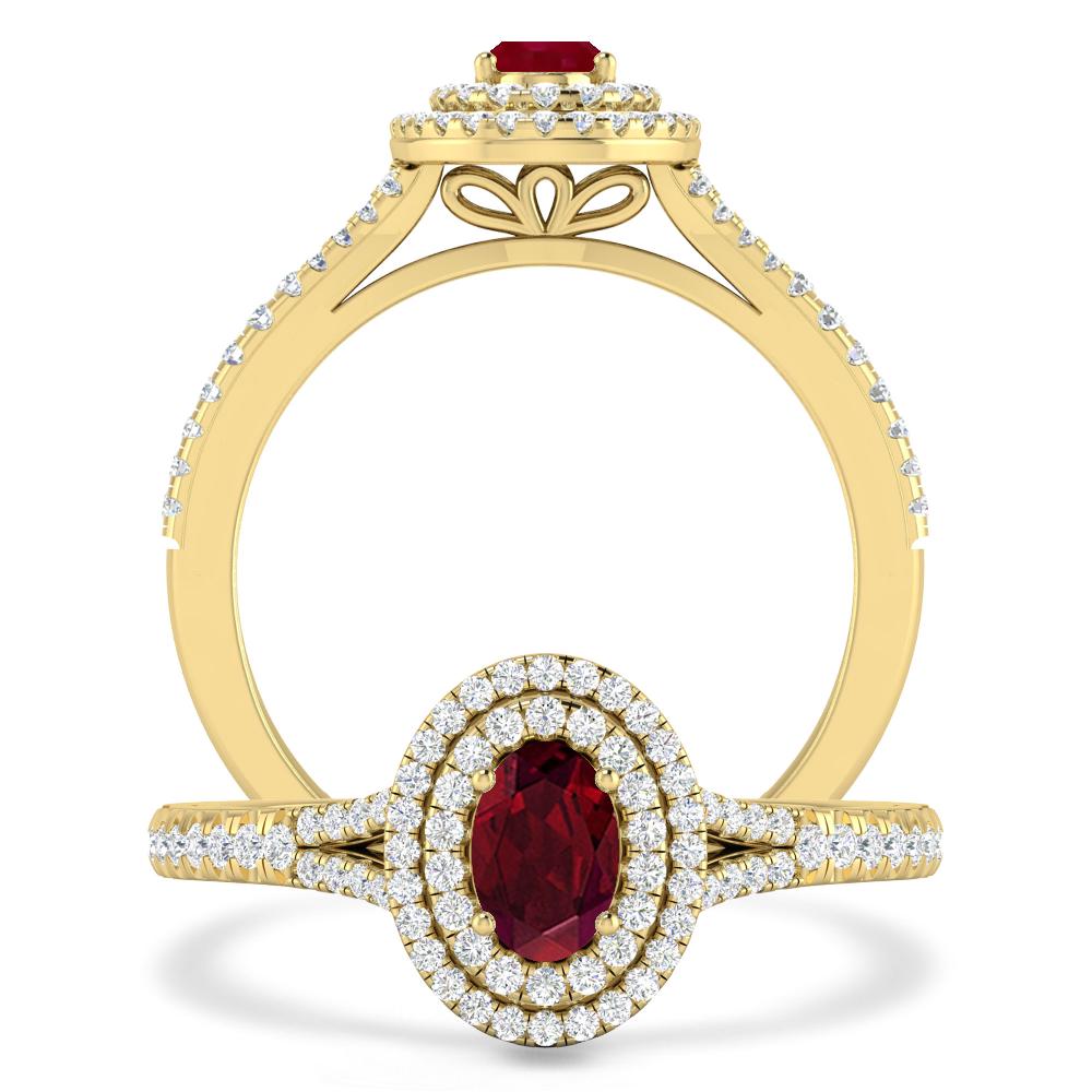 Yellow Gold - Garnet