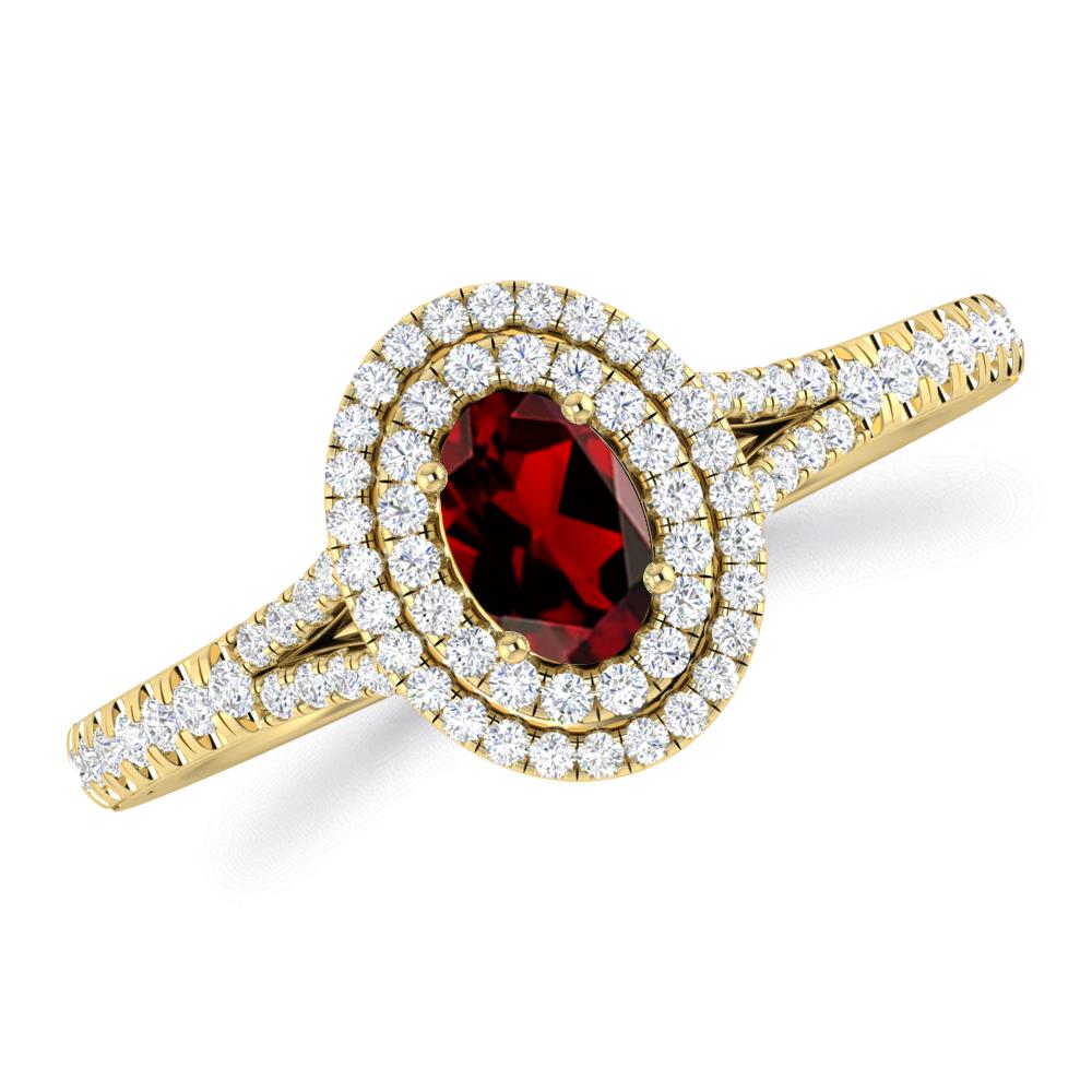 Yellow Gold - Garnet