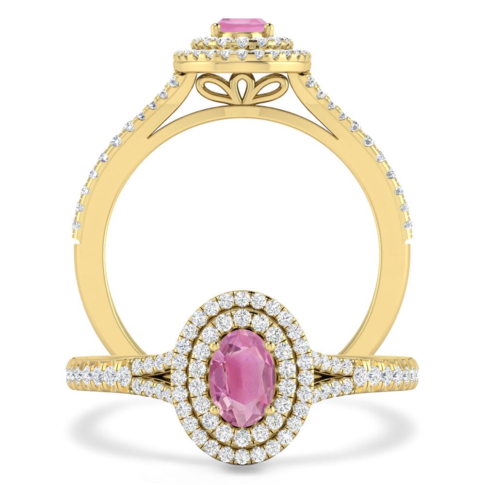 Yellow Gold - Pink Tourmaline