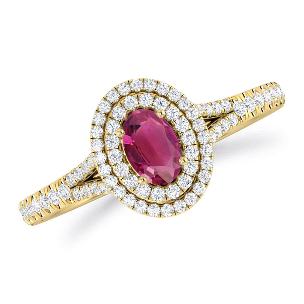 Yellow Gold - Pink Tourmaline