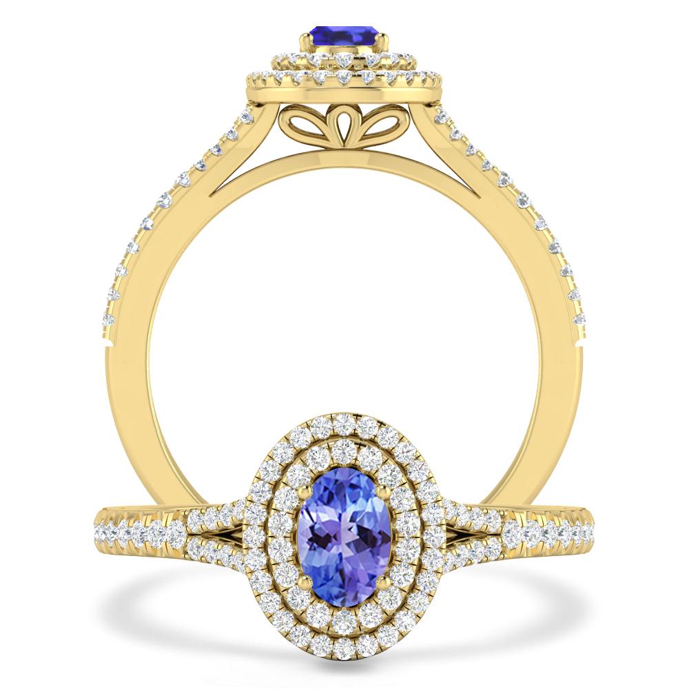 Yellow Gold - Tanzanite