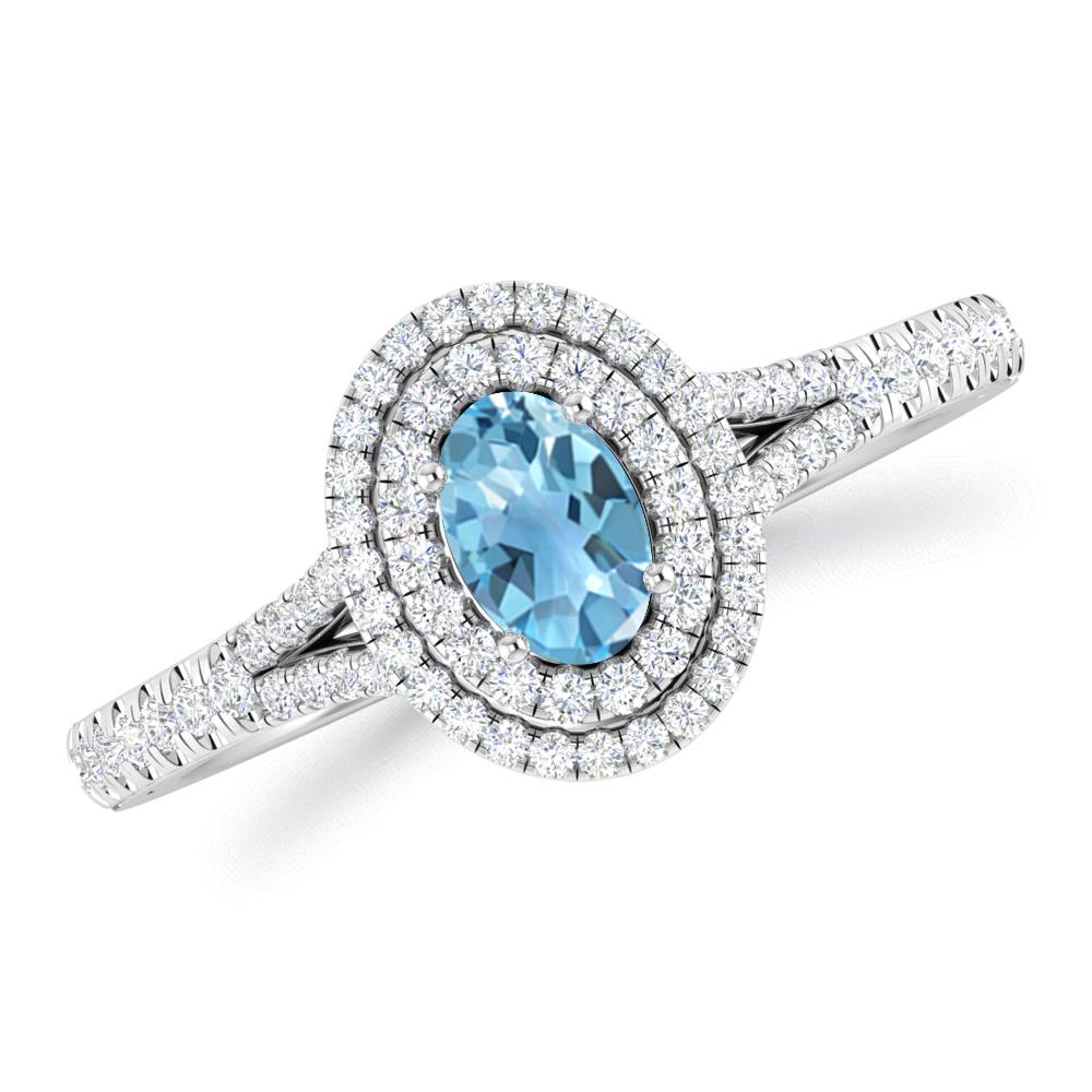 White Gold - Blue Topaz