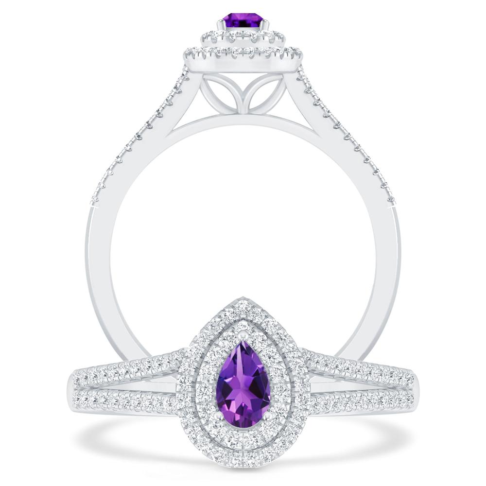 White Gold - Amethyst