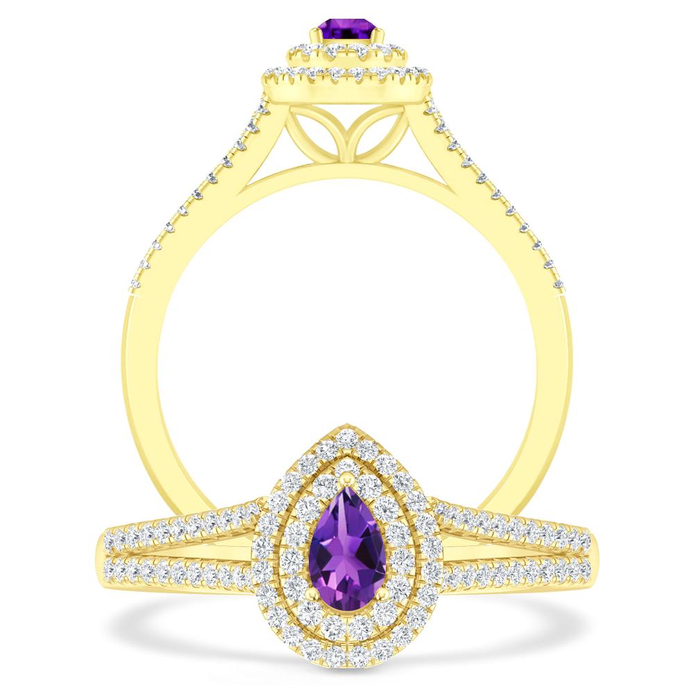 Yellow Gold - Amethyst