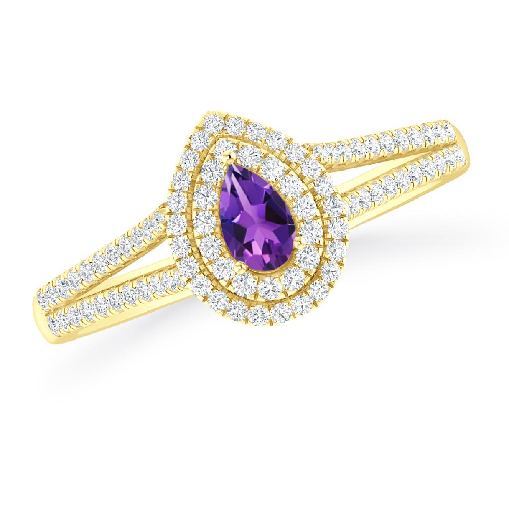 Yellow Gold - Amethyst