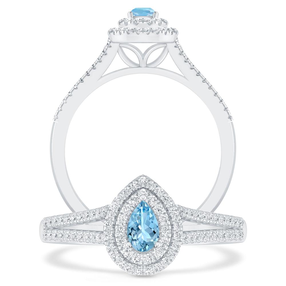 White Gold - Aquamarine