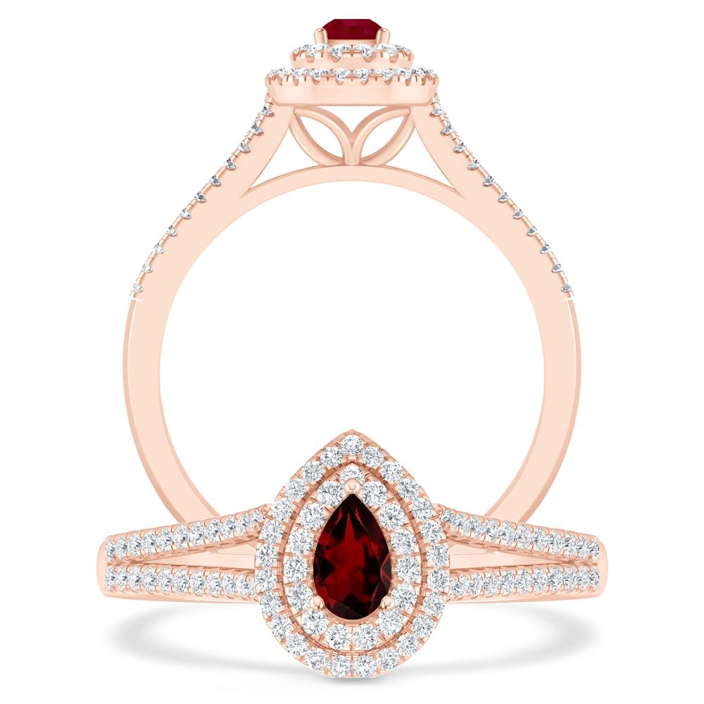 Rose Gold - Garnet