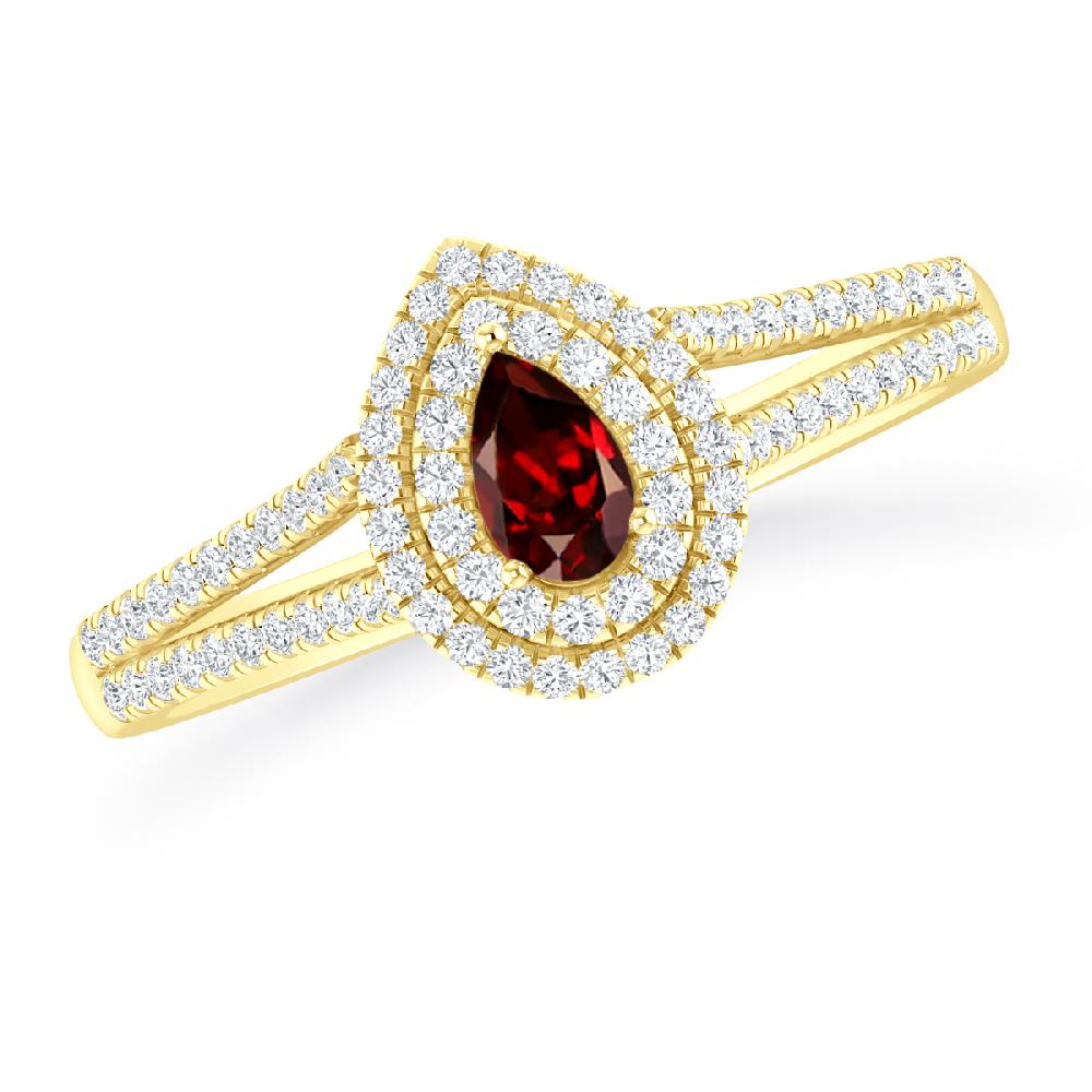 Yellow Gold - Garnet