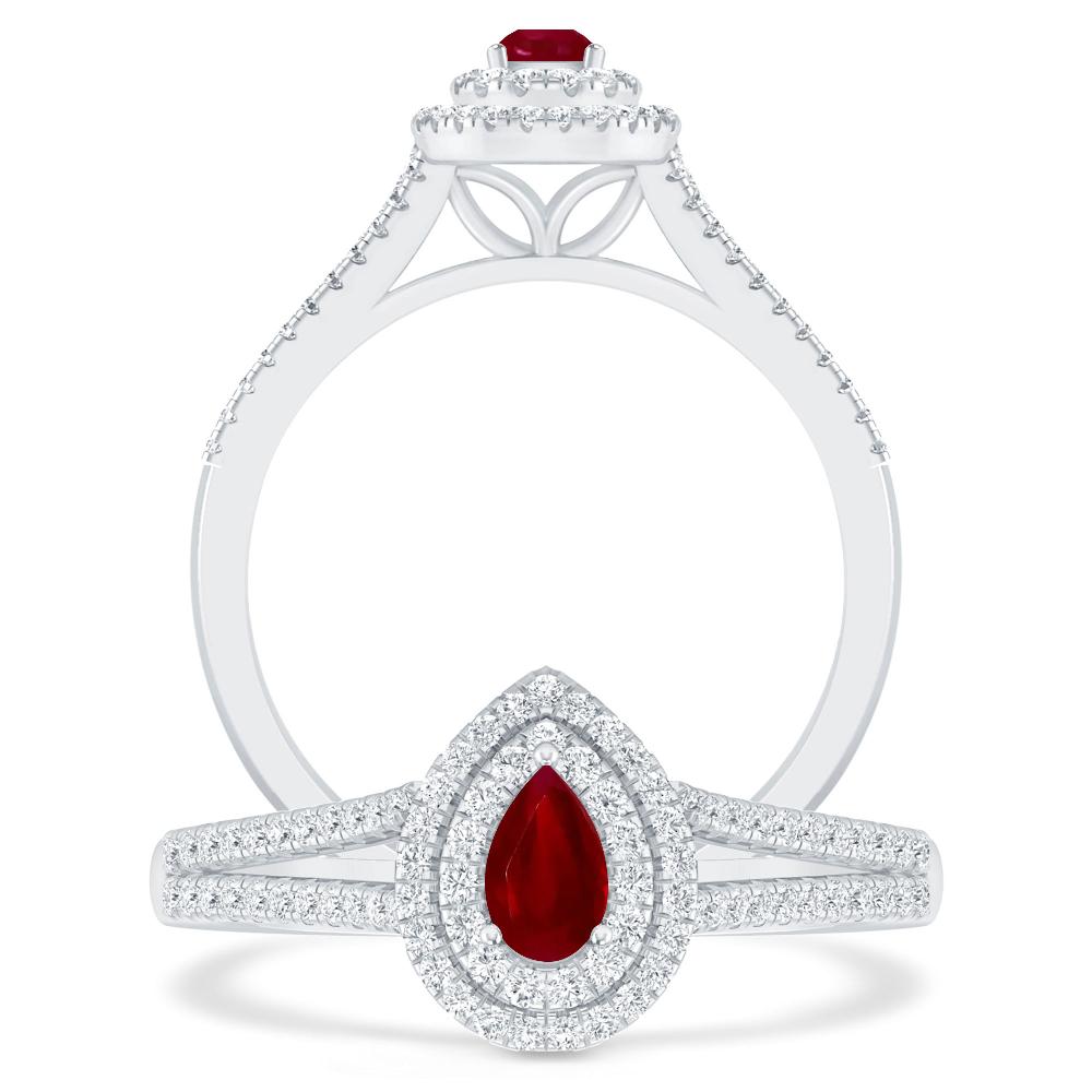 White Gold - Ruby