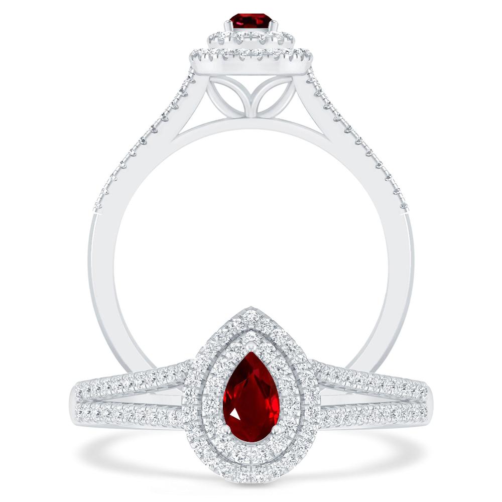 White Gold - Ruby