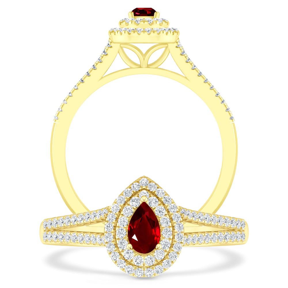 Yellow Gold - Ruby