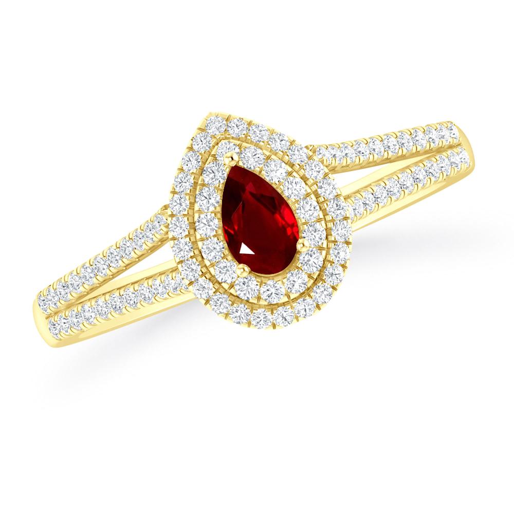 Yellow Gold - Ruby