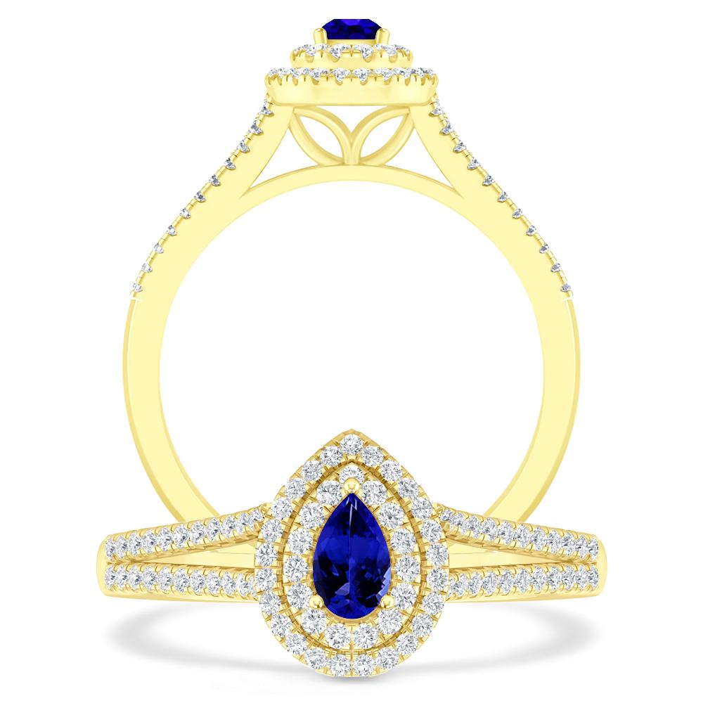 Yellow Gold - Tanzanite