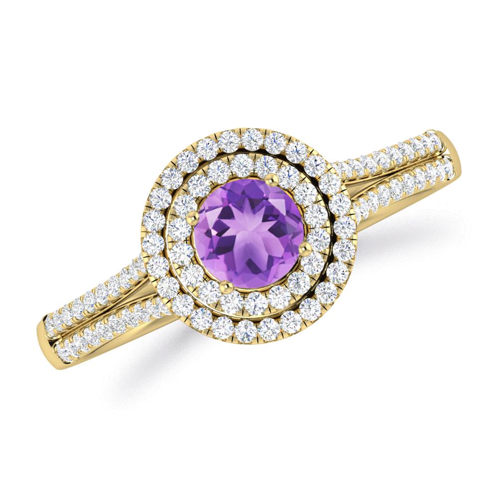 Yellow Gold - Amethyst