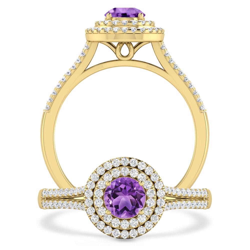 Yellow Gold - Amethyst