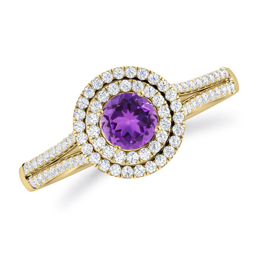 Yellow Gold - Amethyst