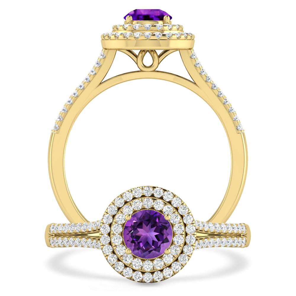 Yellow Gold - Amethyst