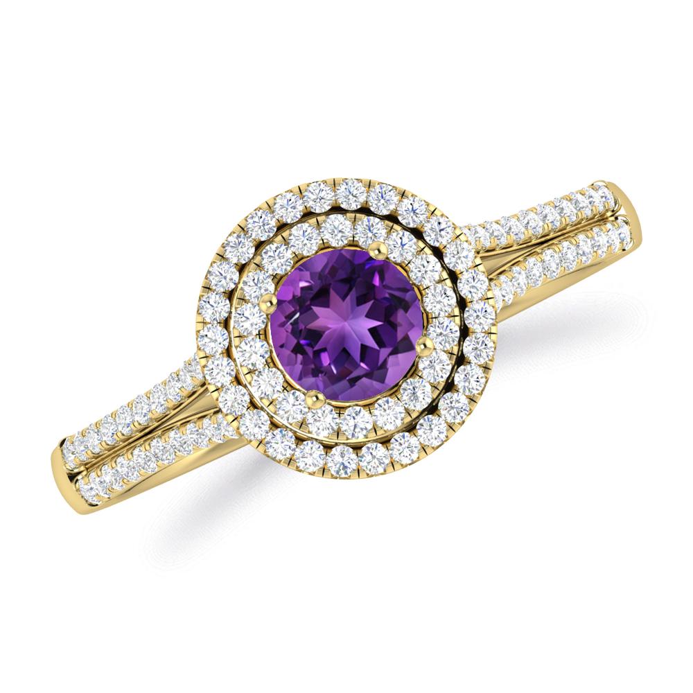 Yellow Gold - Amethyst