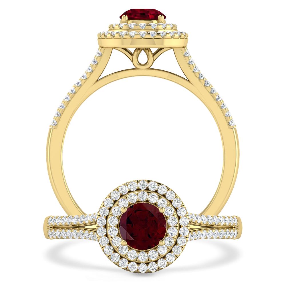 Yellow Gold - Garnet