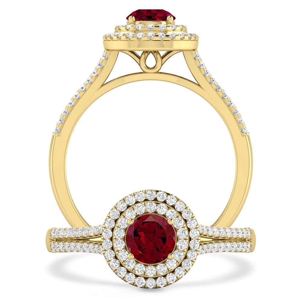 Yellow Gold - Garnet