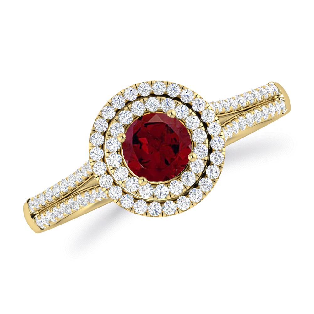 Yellow Gold - Garnet