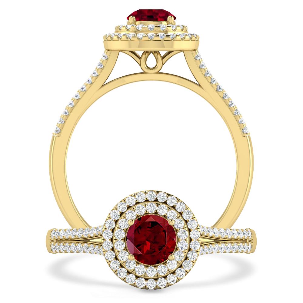 Yellow Gold - Garnet