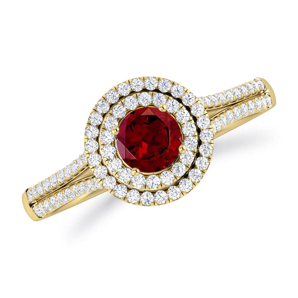 Yellow Gold - Garnet