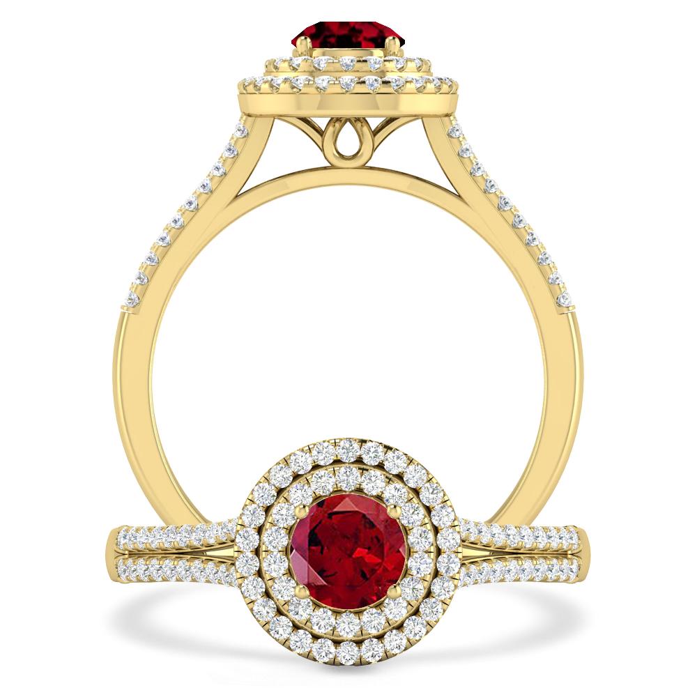 Yellow Gold - Garnet