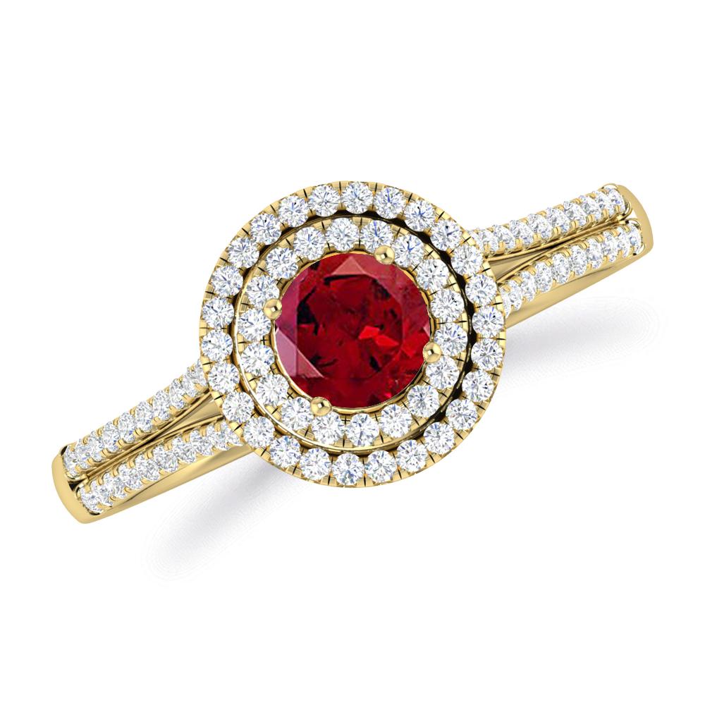 Yellow Gold - Garnet