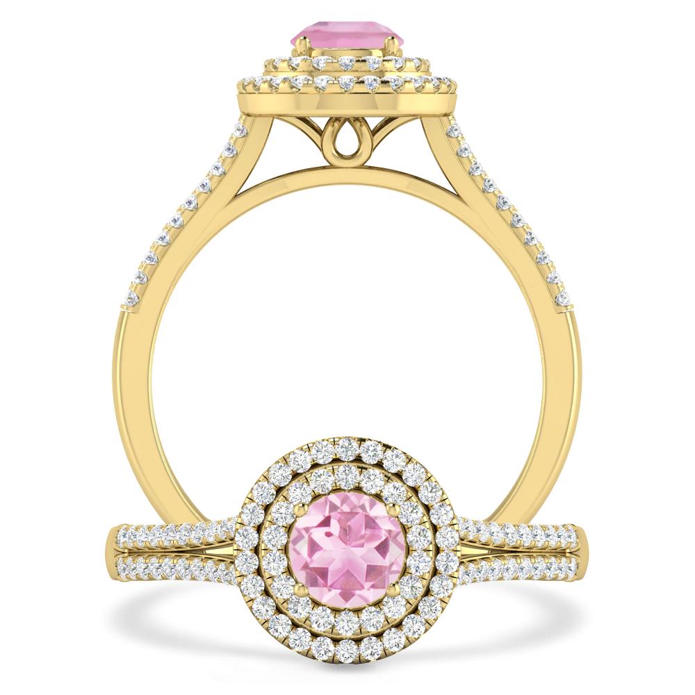 Yellow Gold - Pink Tourmaline