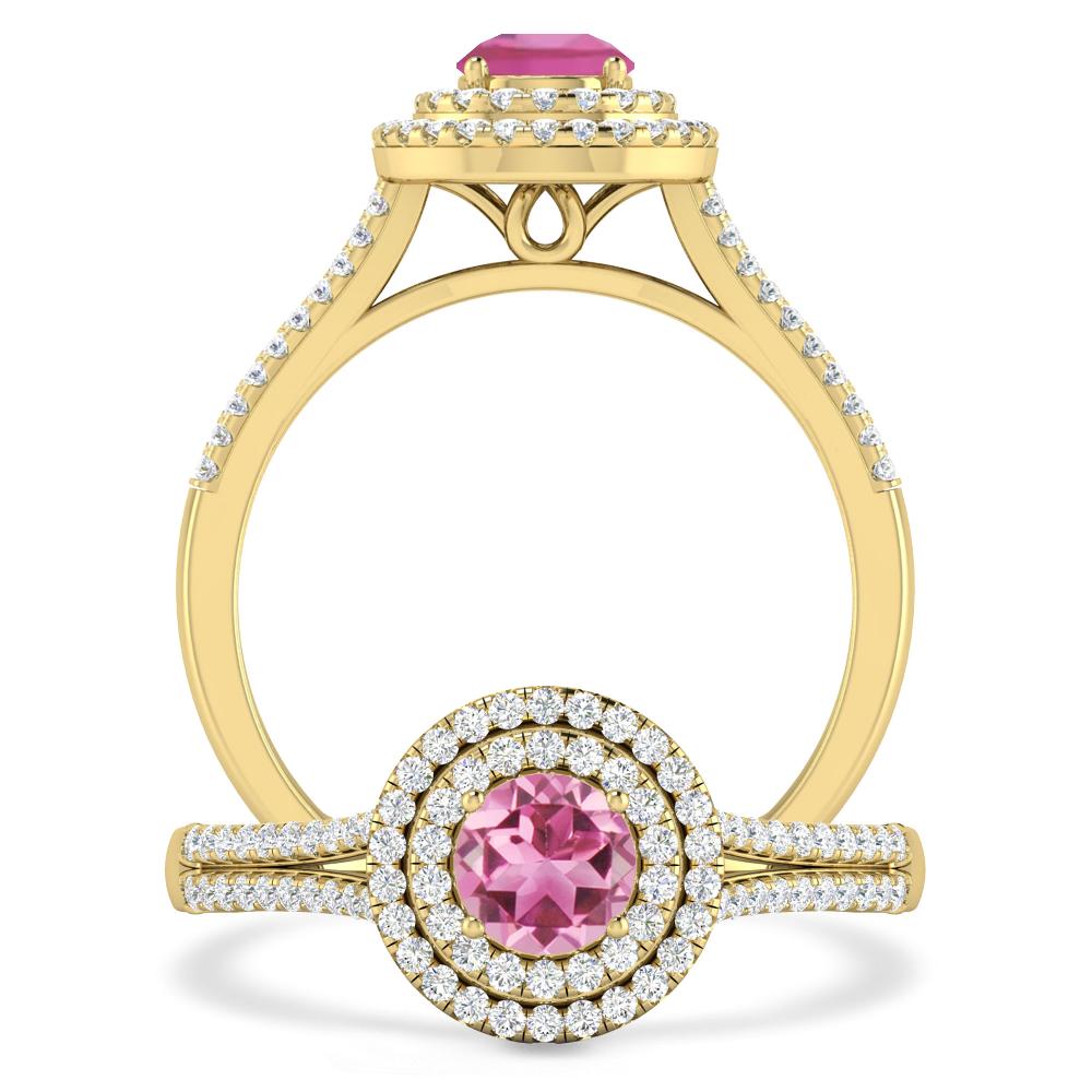 Yellow Gold - Pink Tourmaline