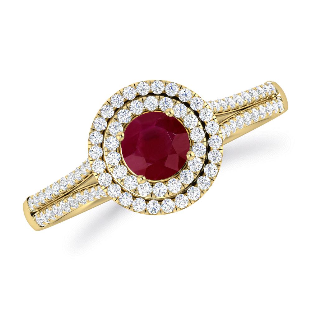 Yellow Gold - Ruby