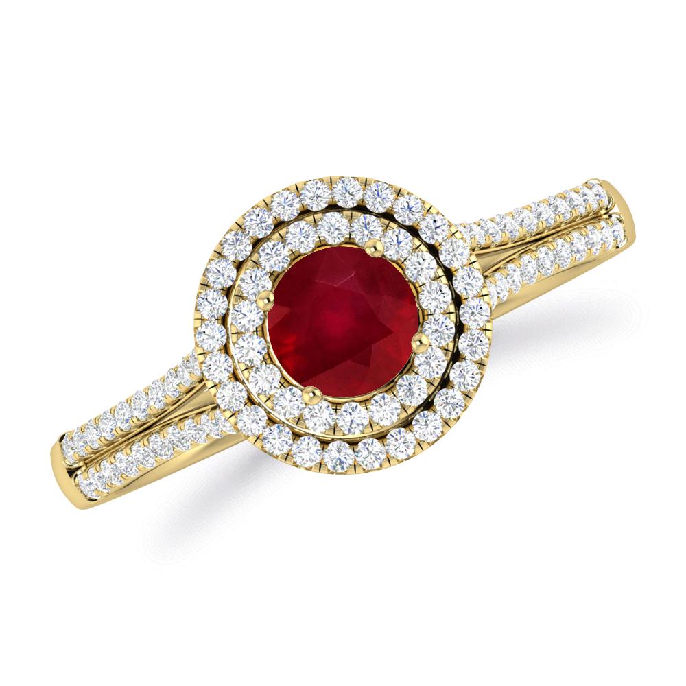 Yellow Gold - Ruby