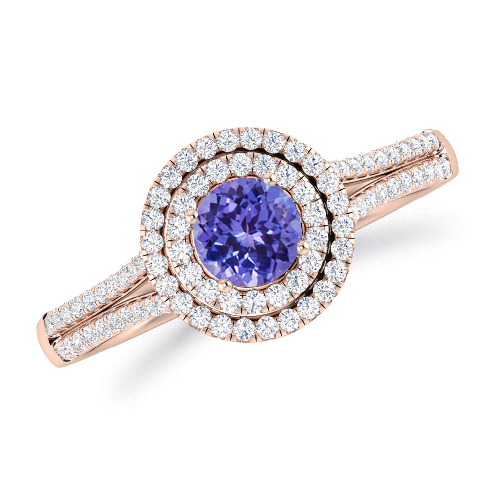 Rose Gold - Tanzanite