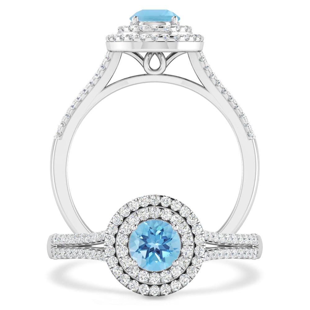 White Gold - Blue Topaz