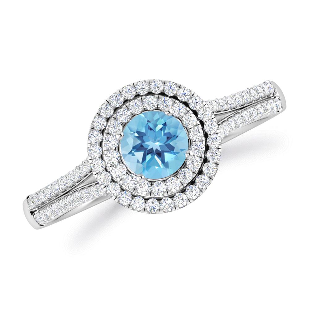 White Gold - Blue Topaz