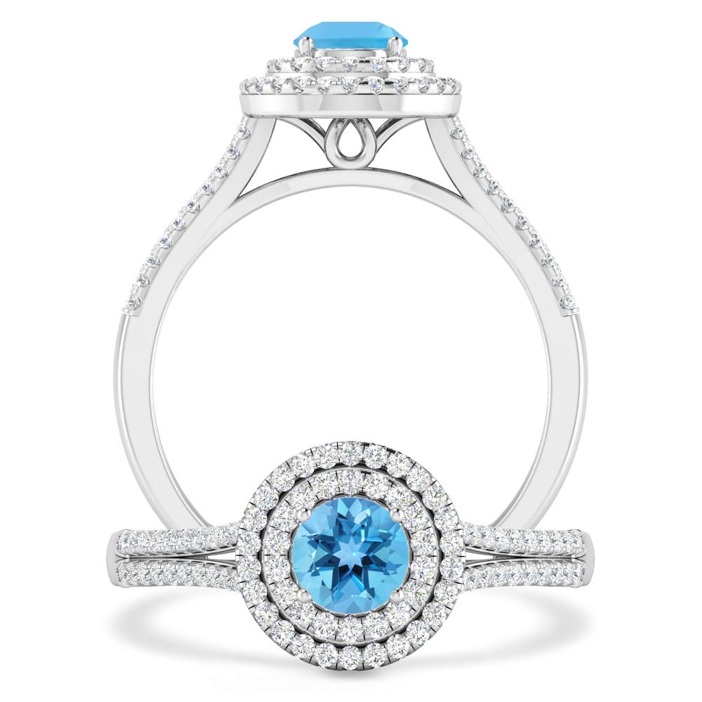 White Gold - Blue Topaz