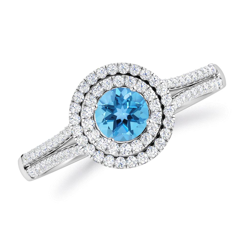 White Gold - Blue Topaz