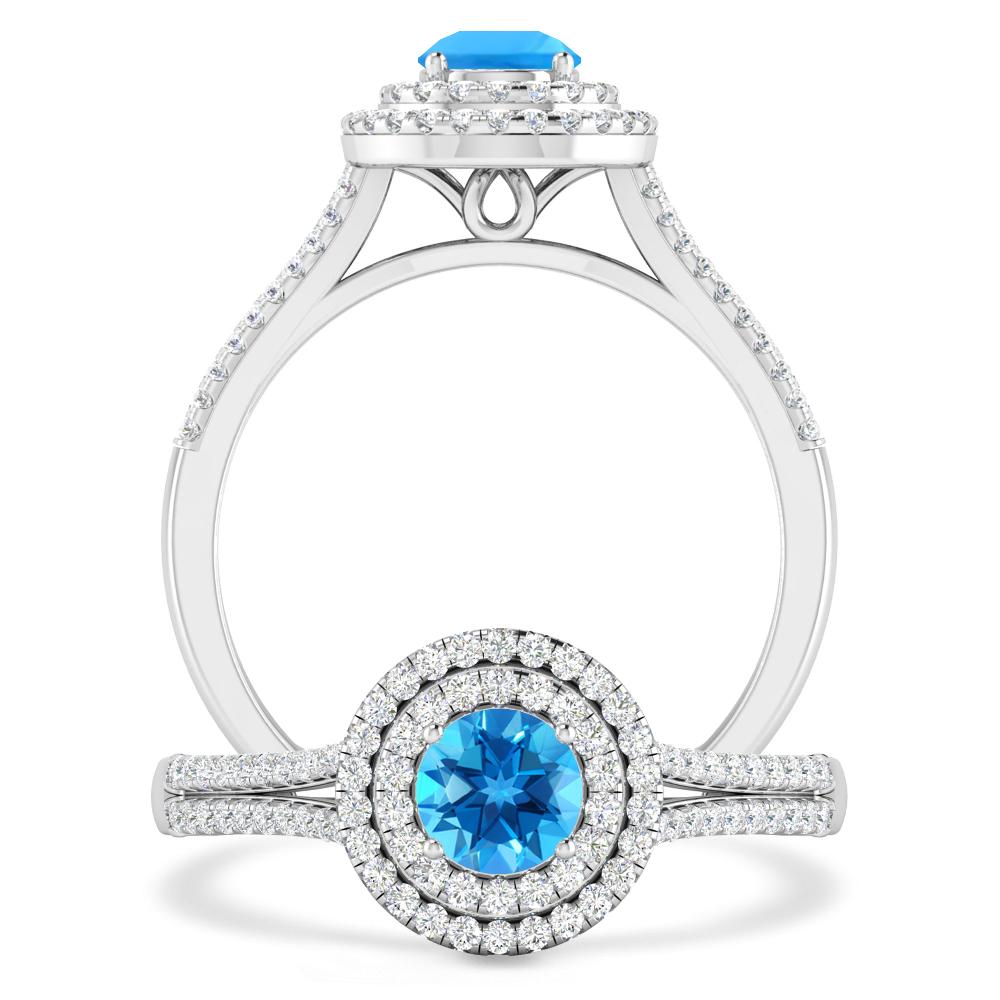 White Gold - Blue Topaz