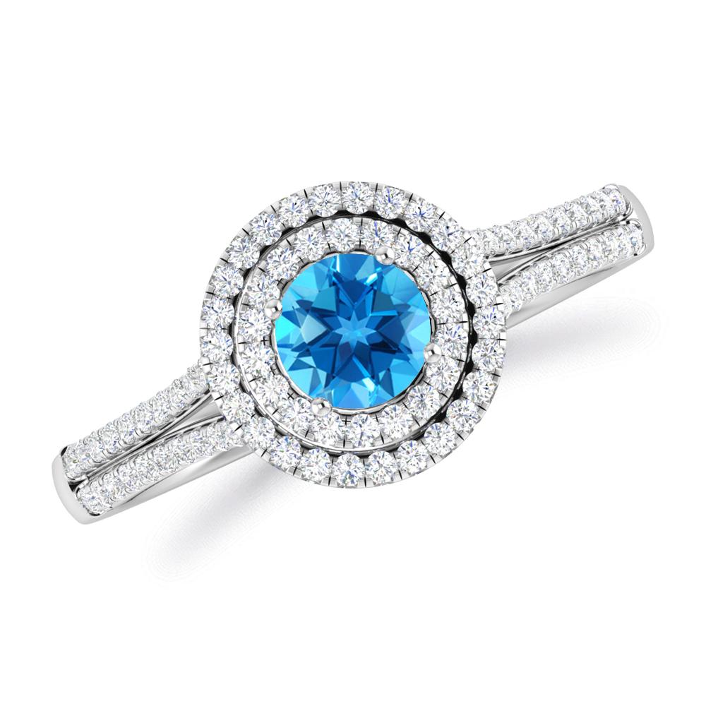 White Gold - Blue Topaz