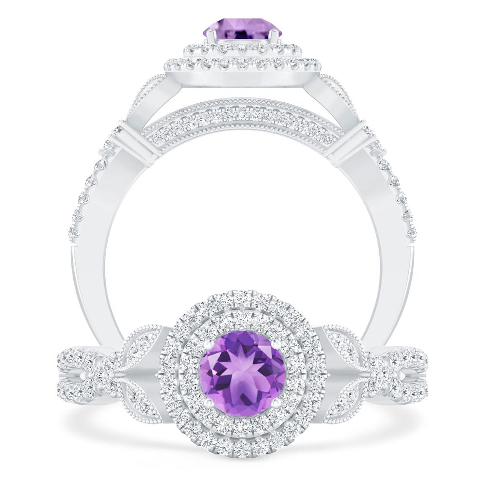 White Gold - Amethyst